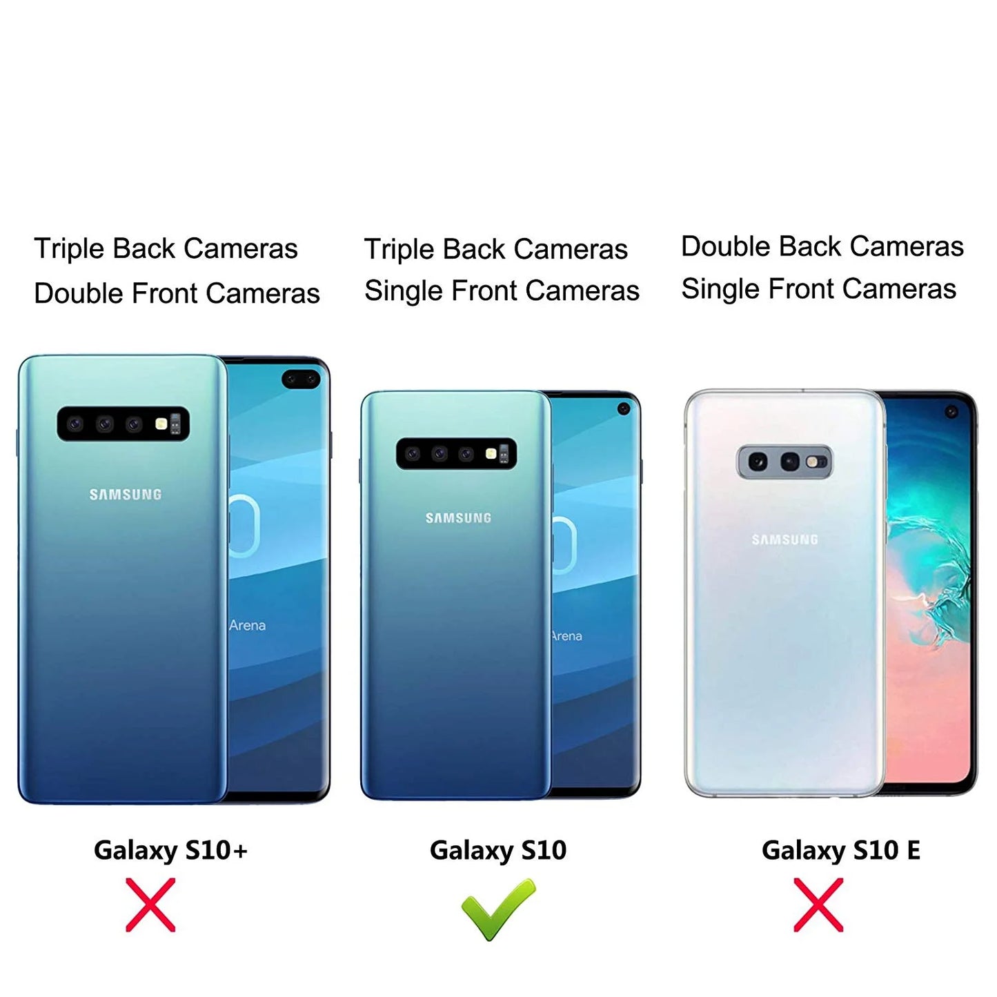Samsung Galaxy S10 Case, Case for Galaxy S10, Galaxy S10 Screen Protector, Thin Premium Dual Layer Hard Case for Galaxy S10 with Tempered Glass Screen Protector for Galalxy S10 6.1"-Red