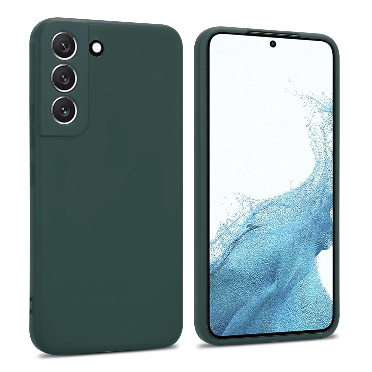 Samsung Galaxy S22 Case Silky Soft Touch, Liquid Silicone Protective Phone Case (Green)