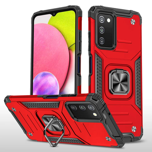 Galaxy A03S Phone Case Samsung A03S Case Magnetic Car Mount Ring Kickstand Cover Case Samsung Galaxy A03S Red